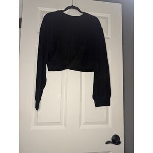 Qinsen 2 Piece Lounge Set Black Xl Twist Front Top And Pants Nwt